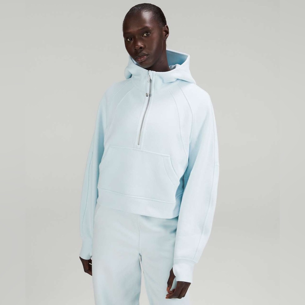 Lululemon Scuba Oversized Half-Zip Hoodie in Powdered Blue XS/S